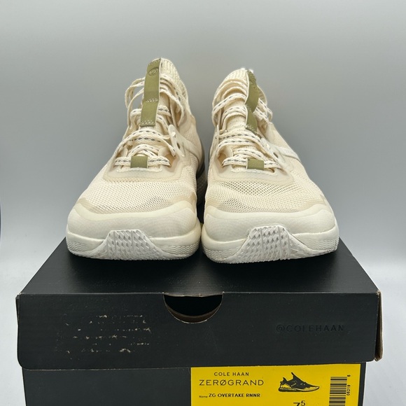 Cole Haan Cream Sneakers with smooth Sole and Textured Design - Picture 8 of 9